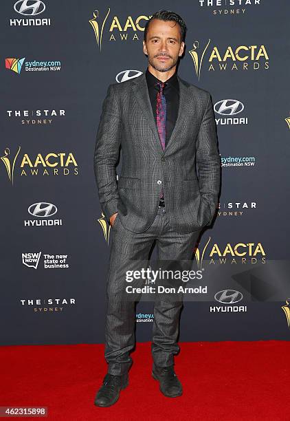 Damien Walsh-Howling arrives at the 4th AACTA Awards Luncheon at The Star on January 27, 2015 in Sydney, Australia.