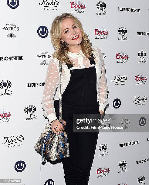 Poppy Jamie arrives at Mark Ronson's album launch party at BBC Television Centre on January 23, 2015 in London, England.