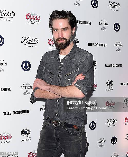 Jack Guinness arrives at Mark Ronson's album launch party at BBC Television Centre on January 23, 2015 in London, England.