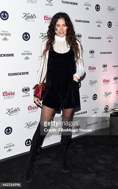 Eliza Doolittle arrives at Mark Ronson's album launch party at BBC Television Centre on January 23, 2015 in London, England.