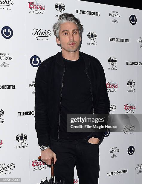 George Lamb arrives at Mark Ronson's album launch party at BBC Television Centre on January 23, 2015 in London, England.