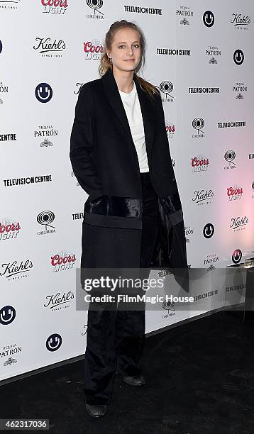 Olympia Campbell arrives at Mark Ronson's album launch party at BBC Television Centre on January 23, 2015 in London, England.