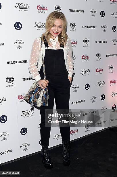 Poppy Jamie arrives at Mark Ronson's album launch party at BBC Television Centre on January 23, 2015 in London, England.