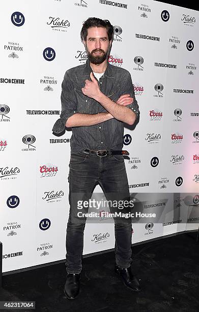 Jack Guinness arrives at Mark Ronson's album launch party at BBC Television Centre on January 23, 2015 in London, England.