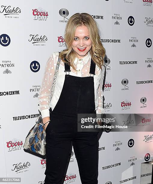 Poppy Jamie arrives at Mark Ronson's album launch party at BBC Television Centre on January 23, 2015 in London, England.