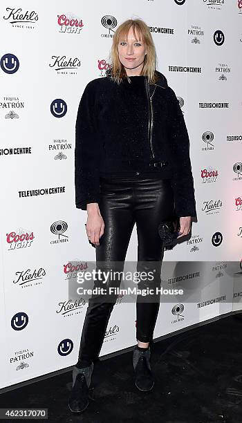 Jade Parfitt arrives at Mark Ronson's album launch party at BBC Television Centre on January 23, 2015 in London, England.