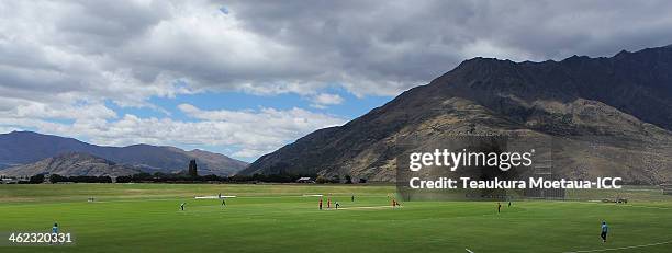 General view of the Queenstown Events Centre during the ICC Cricket World Cup Qualifier match between Scotland and Hong Kong on January 13, 2014 in...