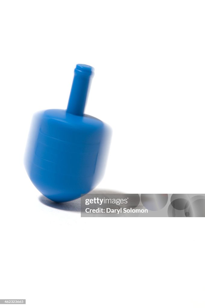Spinning blue dreidel