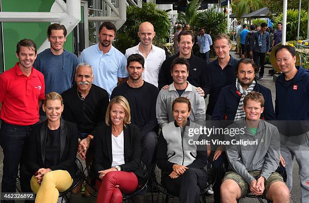 Legend players Barbara Schett, Nicole Bradtke, Iva Majoli, Wayne Ferreira, Mansour Bahrami, Mark Philippoussis, Fabrice Santoro, Henri Leconte Todd...