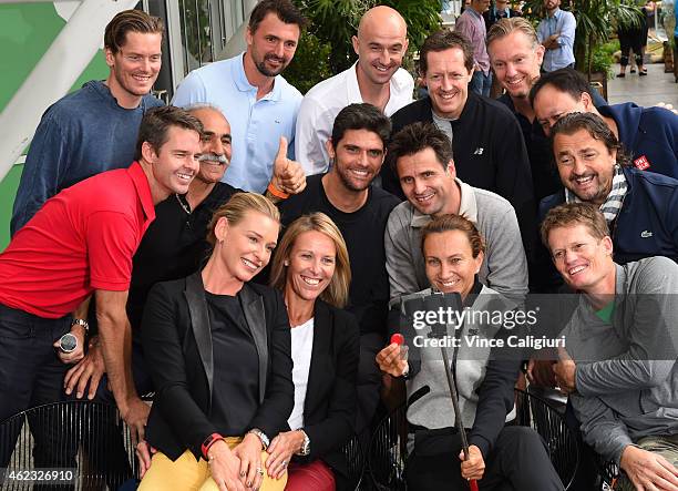 Legend players Barbara Schett, Nicole Bradtke, Iva Majoli, Wayne Ferreira, Mansour Bahrami, Mark Philippoussis, Fabrice Santoro, Henri Leconte Todd...