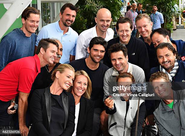 Legend players Barbara Schett, Nicole Bradtke, Iva Majoli, Wayne Ferreira, Mansour Bahrami, Mark Philippoussis, Fabrice Santoro, Henri Leconte Todd...