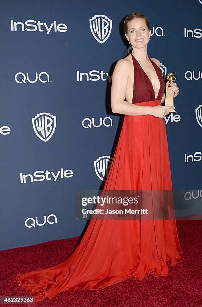 Actress Amy Adams attends the 2014 InStyle and Warner Bros. 71st Annual Golden Globe Awards Post-Party on January 12, 2014 in Beverly Hills,...