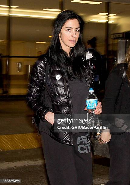 Sarah Silverman seen at LAX on January 26, 2015 in Los Angeles, California.