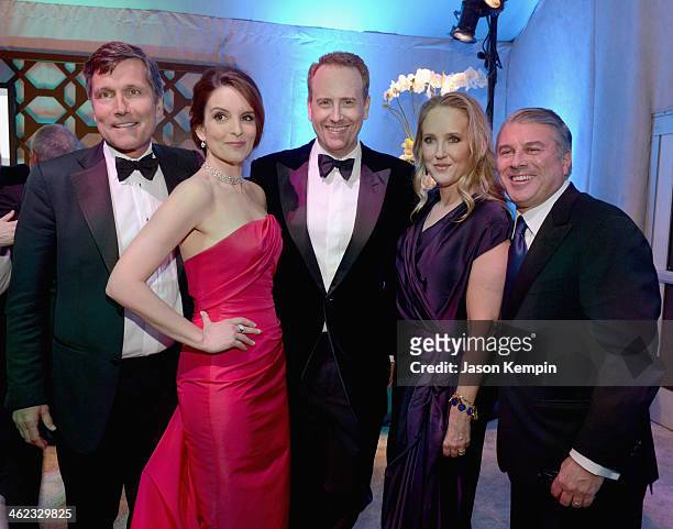 NBCUniversal Steve Burke, host Tina Fey, Chairman NBC Entertainment Rob Greenblatt, President NBC Entertainment Jennifer Salke and Chairman NBC...