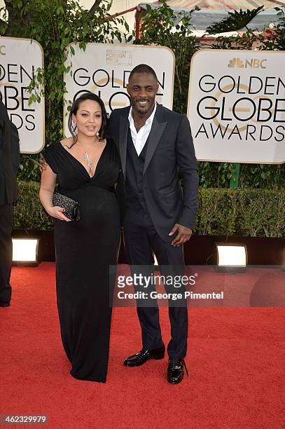 Actor Idris Elba arrives at the 71st Annual Golden Globe Awards at The Beverly Hilton Hotel on January 12, 2014 in Beverly Hills, California.