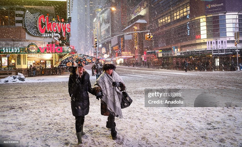 Blizzard Barrels Into Northeastern U.S.