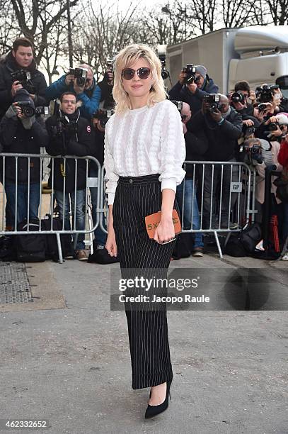 Cecile Cassel attends the Chanel show as part of Paris Fashion Week Haute Couture Spring/Summer 2015 on January 27, 2015 in Paris, France.