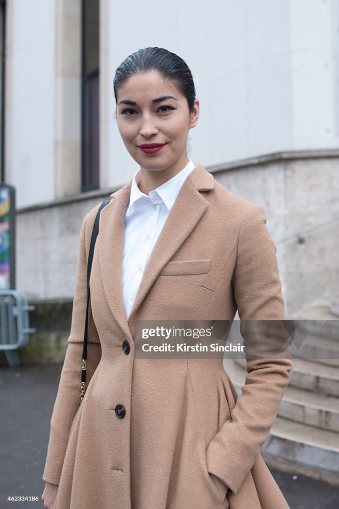 Street Style - Day 2 - Paris Fashion Week : Haute Couture S/S 2015