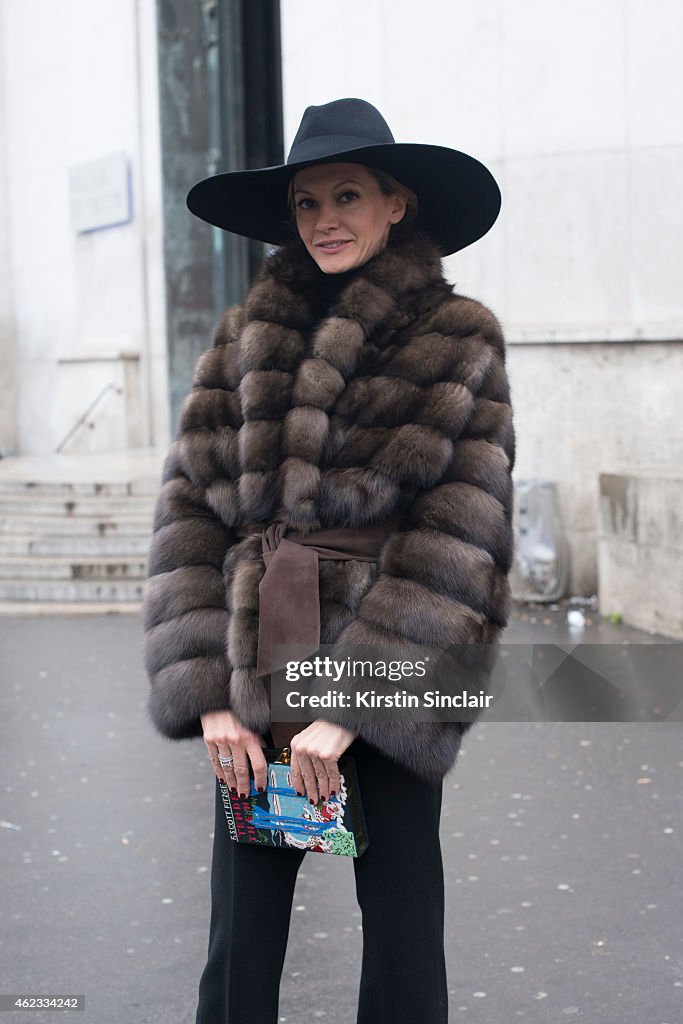 Street Style - Day 2 - Paris Fashion Week : Haute Couture S/S 2015
