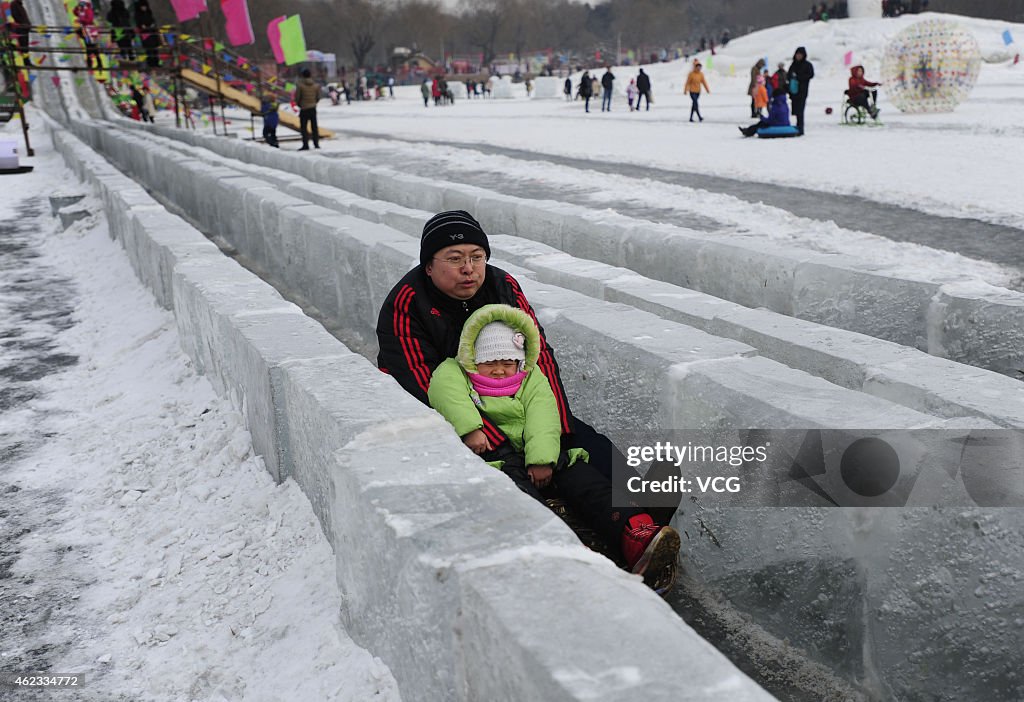 228-meter-long Ice Sliding Board In Shenyang