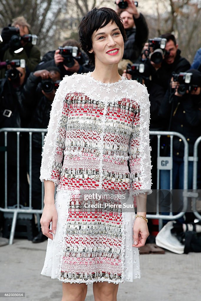 Chanel : Outside Arrivals - Paris Fashion Week - Haute Couture S/S 2015