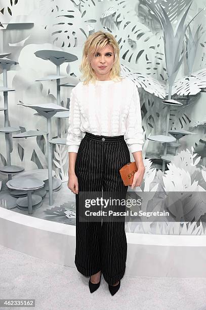 Cecile Cassel attends the Chanel show as part of Paris Fashion Week Haute Couture Spring/Summer 2015 on January 27, 2015 in Paris, France.