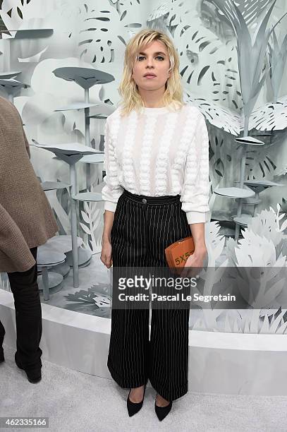 Cecile Cassel attends the Chanel show as part of Paris Fashion Week Haute Couture Spring/Summer 2015 on January 27, 2015 in Paris, France.