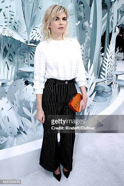Actress Cecile Cassel attends the Chanel show as part of Paris Fashion Week Haute Couture Spring/Summer 2015 on January 27, 2015 in Paris, France.