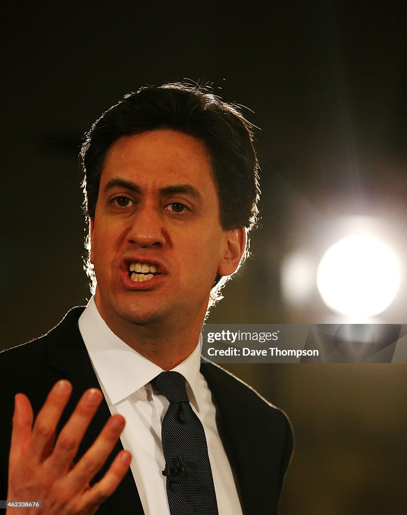 Labour Leader Ed Miliband Delivers A Speech About The Future Of The NHS