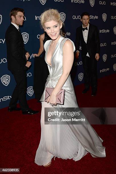 Actress Kate Mara attends the 2014 InStyle and Warner Bros. 71st Annual Golden Globe Awards Post-Party on January 12, 2014 in Beverly Hills,...