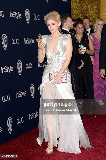 Actress Kate Mara attends the 2014 InStyle and Warner Bros. 71st Annual Golden Globe Awards Post-Party on January 12, 2014 in Beverly Hills,...