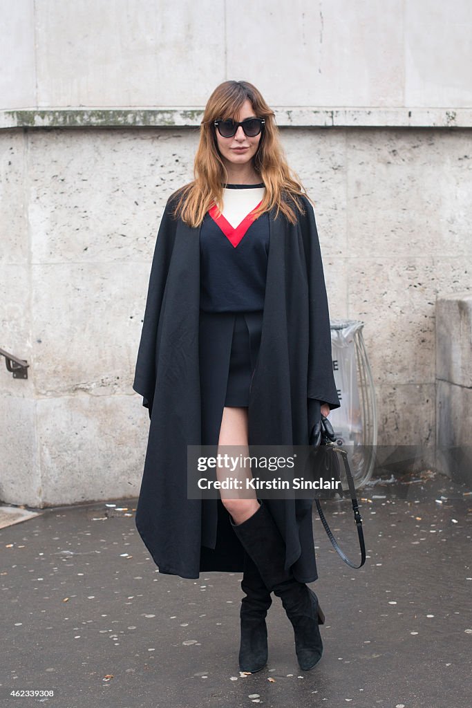 Street Style - Day 2 - Paris Fashion Week : Haute Couture S/S 2015