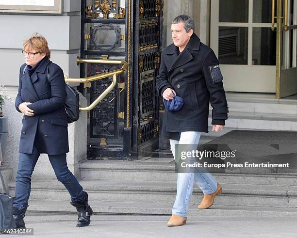 Antonio Banderas is seen on January 27, 2015 in Madrid, Spain.