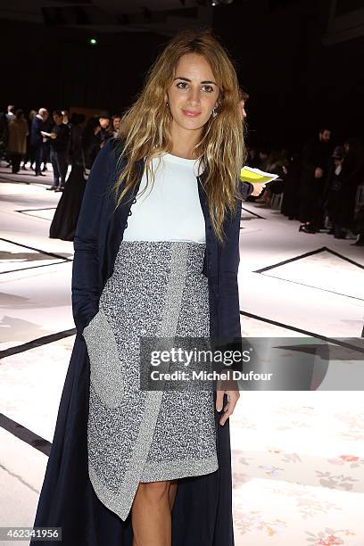 Alexia Niedzielski attends the Giambattista Valli show as part of Paris Fashion Week Haute Couture Spring/Summer 2015 on January 26, 2015 in Paris,...