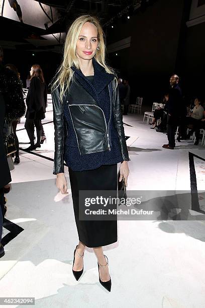 Lauren Santo Domingo attends the Giambattista Valli show as part of Paris Fashion Week Haute Couture Spring/Summer 2015 on January 26, 2015 in Paris,...