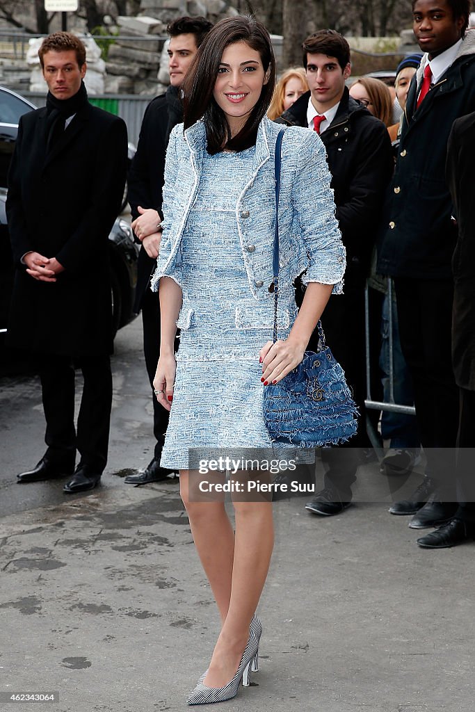 Chanel : Outside Arrivals - Paris Fashion Week - Haute Couture S/S 2015