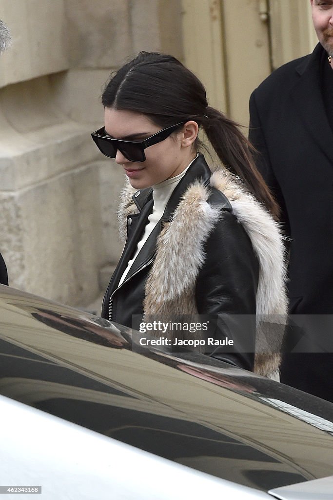 Celebrity Sightings - Day 3 - Paris Fashion Week : Haute Couture S/S 2015