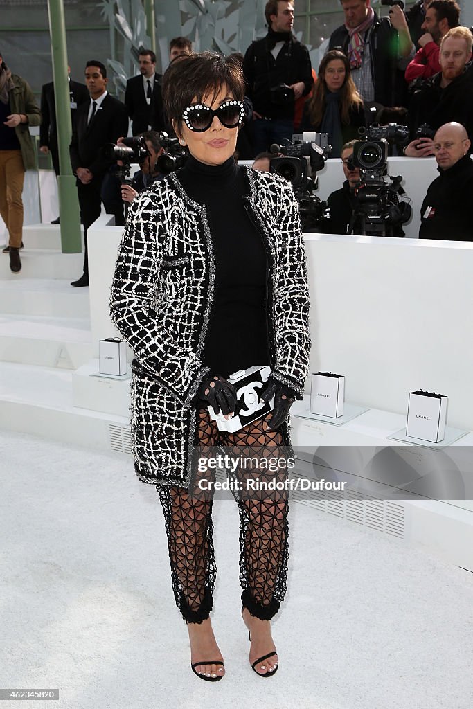 Chanel : Front Row - Paris Fashion Week - Haute Couture S/S 2015