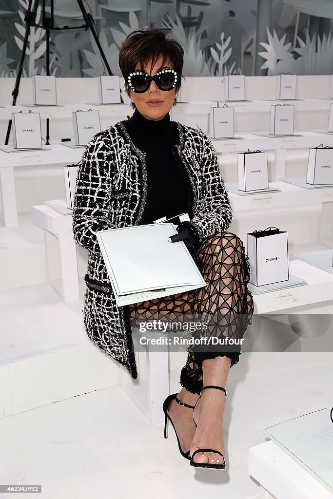 Chanel : Front Row - Paris Fashion Week - Haute Couture S/S 2015