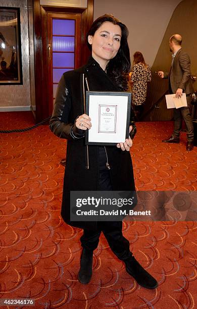 Es Devlin with the Best Designer Award for 'The Nether' at the 2015 Critics' Circle Theatre Awards at The Prince of Wales Theatre on January 27, 2015...