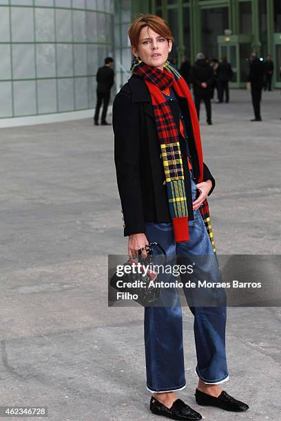 Stella Tennant attends the Chanel show as part of Paris Fashion Week Haute-Couture Spring/Summer 2015 on January 27, 2015 in Paris, France.