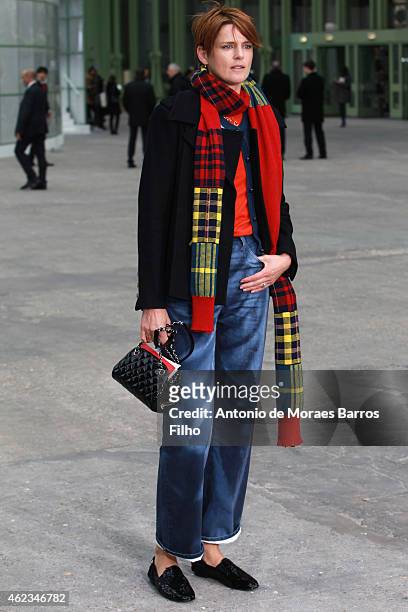 Stella Tennant attends the Chanel show as part of Paris Fashion Week Haute-Couture Spring/Summer 2015 on January 27, 2015 in Paris, France.
