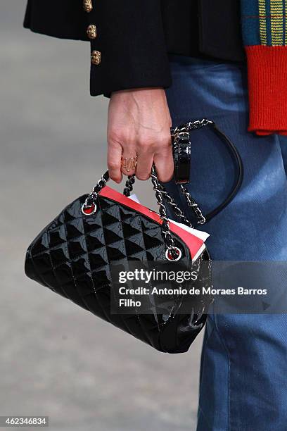 Stella Tennant attends the Chanel show as part of Paris Fashion Week Haute-Couture Spring/Summer 2015 on January 27, 2015 in Paris, France.