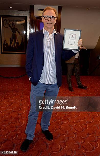Jonathan Kent winner of The Peter Hepple Award for Best Musical for 'Gypsy' at the 2015 Critics' Circle Theatre Awards at The Prince of Wales Theatre...