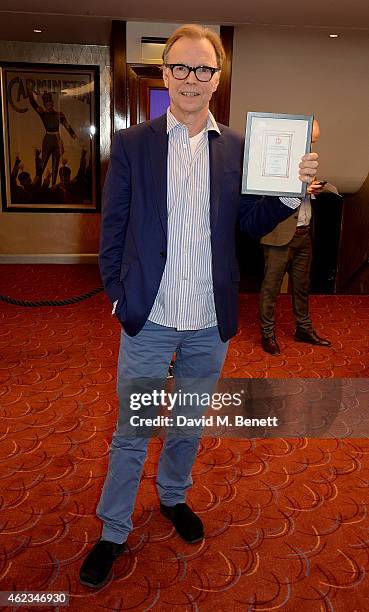 Jonathan Kent winner of The Peter Hepple Award for Best Musical for 'Gypsy' at the 2015 Critics' Circle Theatre Awards at The Prince of Wales Theatre...