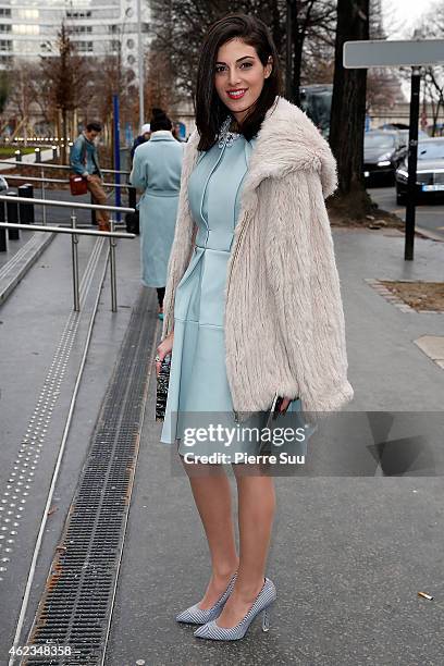 Razane Jammal attends the Stephane Rolland show as part of Paris Fashion Week Haute Couture Spring/Summer 2015 on January 27, 2015 in Paris, France.