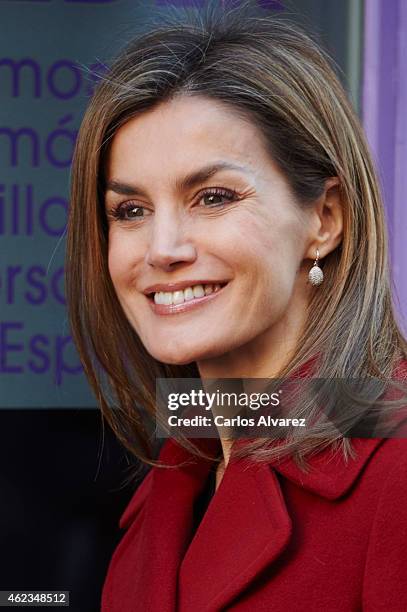 Queen Letizia of Spain attends a meeting at FEDER on January 27, 2015 in Madrid, Spain.