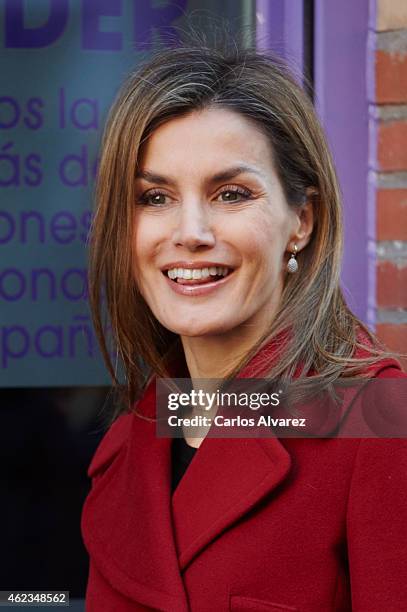 Queen Letizia of Spain attends a meeting at FEDER on January 27, 2015 in Madrid, Spain.