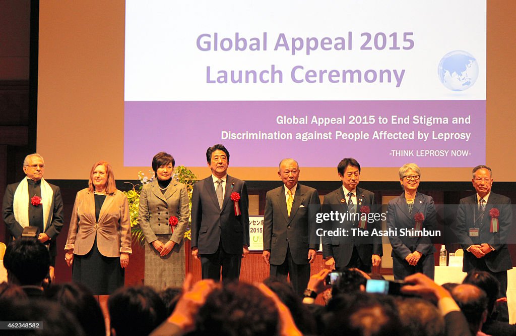 Prime Minister Abe Attends To Appeal End Of Discrimination Against Leprosy Patients