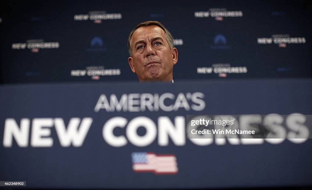 House Speaker John Boehner And GOP Leadership Address The Media After Party's Weekly Conference Meeting